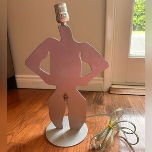 Post-modernist pop art stainless lamp in the shape of a man